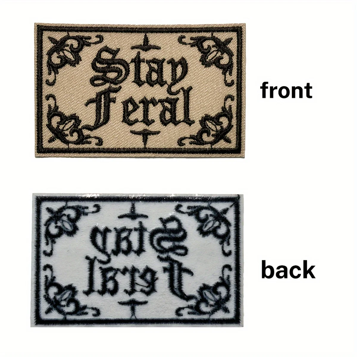 Stay Feral Iron On Patch Goth Fashion Patches