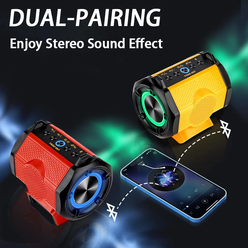 New Stero Player Bluetooth-compatible Speaker Amplifier for Makita/Dewalt/Milwaukee/Bosch Li-ion Battery With USB/Type-C Ports