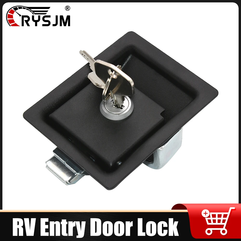 

RV Entry Door Lock Panel Lock Industrial Cabinet Plane Lock with Key Motorhome Trailer Safety Lock Hardware Universal Metal Lock