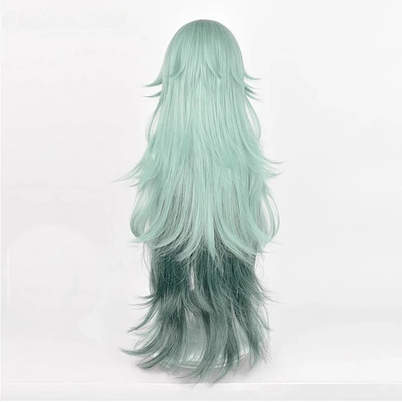 アニメ滝月千コスプレウィッグロンググリーングラデーションカーリーヘア耐熱髪女性ウィッグハロウィンパーティー