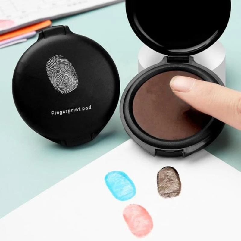 

HX6A Thumbprint Pad Fingerprint Pad Stamp Pad Quick Dry Pad Notary Supplies Fingerprint Pad Easy to Use