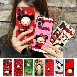 Cute Cartoon Pucca Garu Phone Case For iPhone 15 14 11 12 13 Mini Pro XS Max Cover 6 7 8 Plus X XR SE 2020 Funda Shell