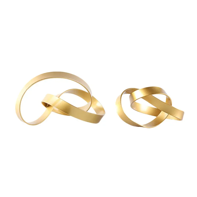 

Modern simple European light luxury gold winding curved ornaments, model room sales office study