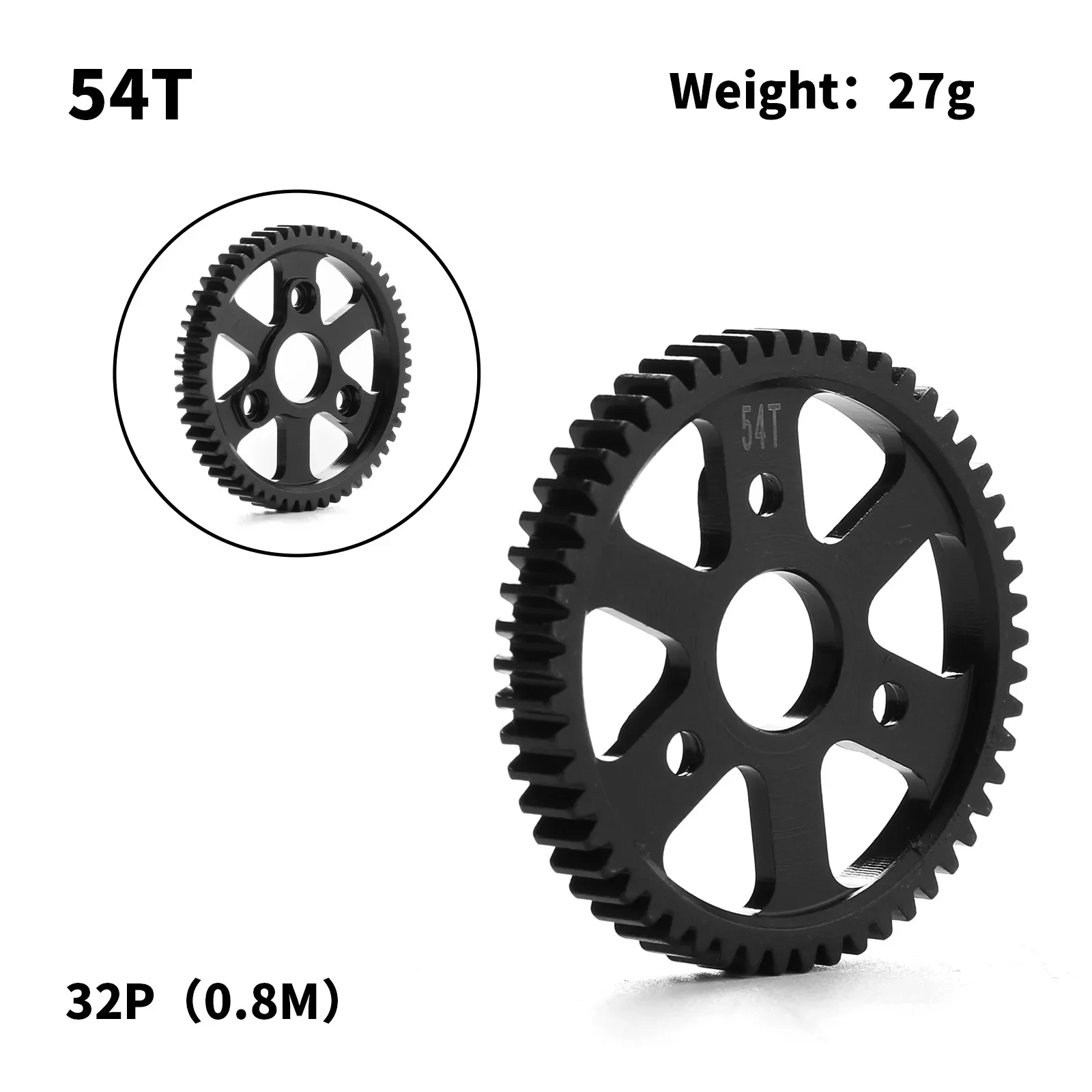 1 قطعة 0.8 متر 32P 54T 56T 58T 62T 65T 68T تصلب الصلب حفز والعتاد ل TRXS 1/10 E-REVO/SUMMIT 1/10 RC قطع غيار السيارات #2