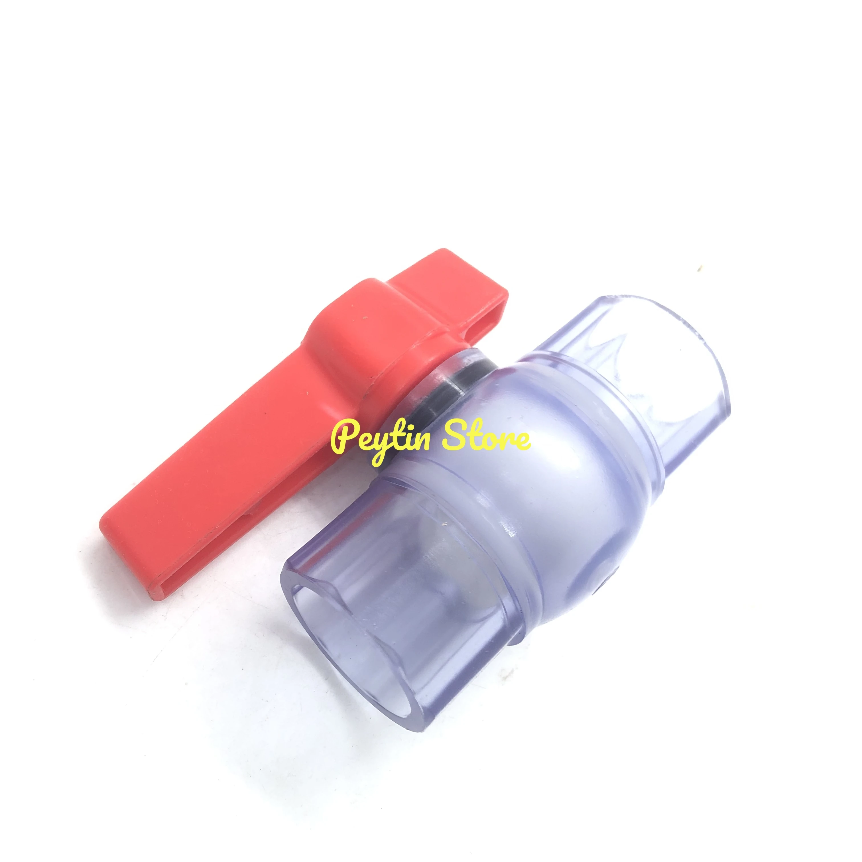 

1Pc Inside Diameter 20/25/32mm PVC Transparent Blue Octagonal Ball Valve Switch Fish Tank Water Pipe Fittings