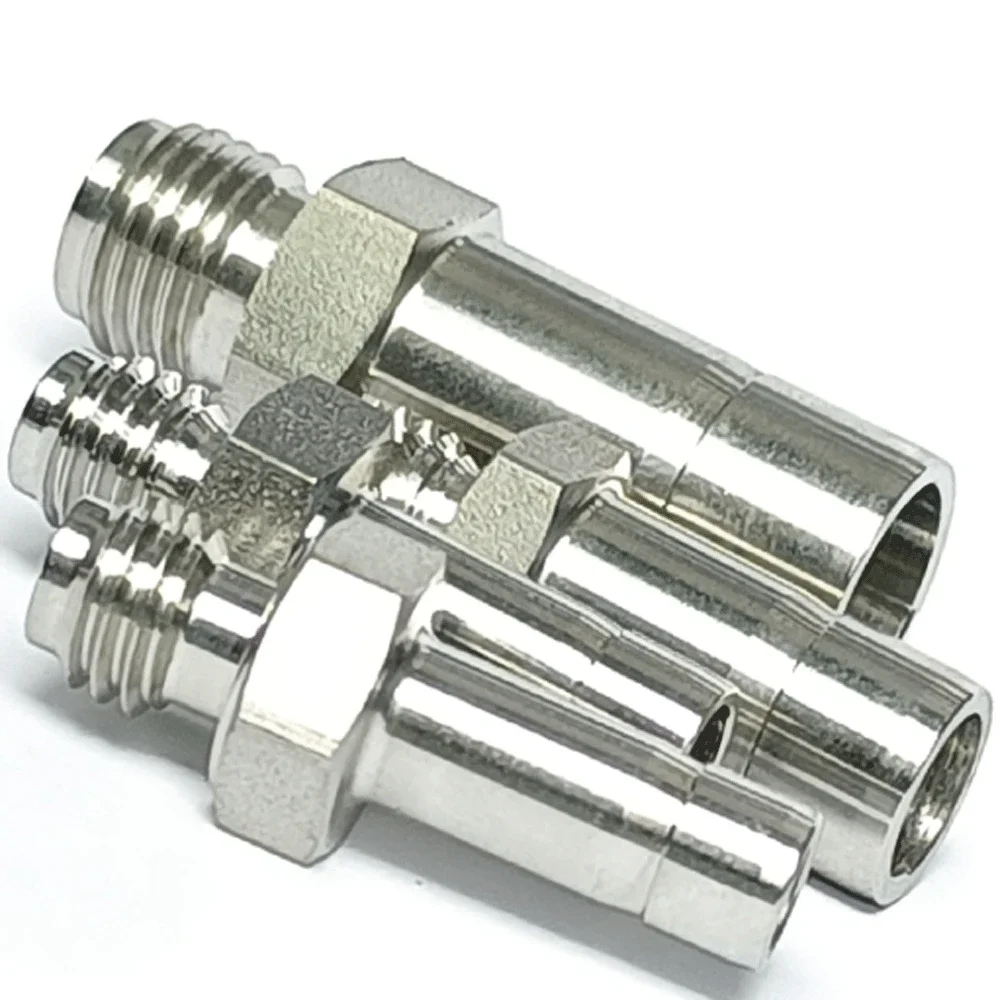 SUS316L aço inoxidável Encaixe de tubulação, tubo, OD Duplo Virola, União de compressão, tubulação de encaixe masculino, 1/8 ", 3mm, 1/4", 3/8"