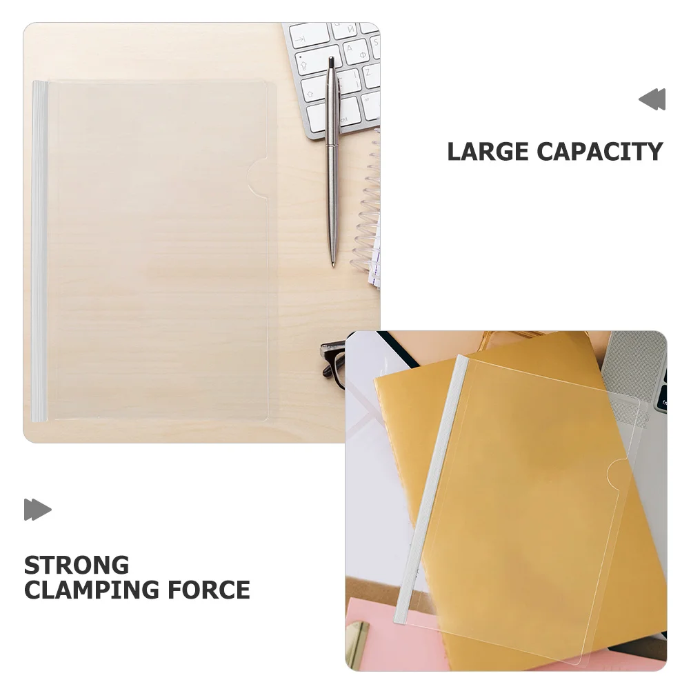

20pcs Clear Slide Binders For B5 Pull Rod Clip Strong Clamping Plastic Binding Bars Loose Leaf Binder Clips Stationery