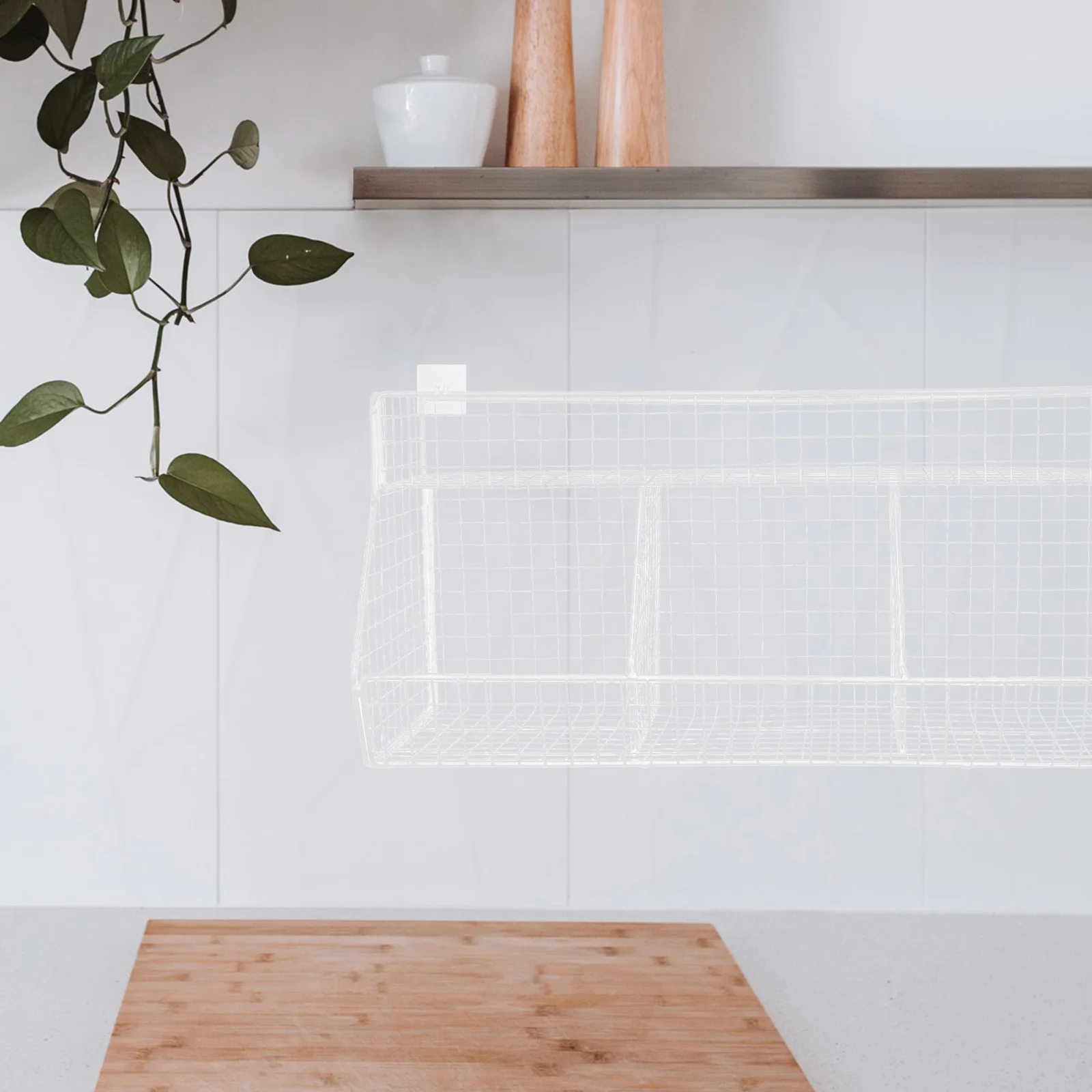 الحائط المطبخ سلة التخزين الأسلاك المعدنية الفاكهة الخضار البصل الزنجبيل الثوم حامل توفير المساحة جدار سلة فاكهة #1