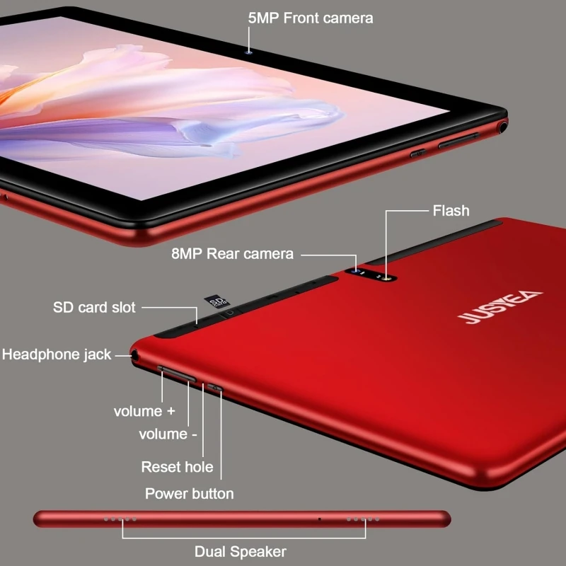 Android 10 Tablet PC 10.1 INCH 4GB RAM 64GB ROM  UNISOC T310 Quad-Core Dual Camera 1280 x 800 Pixels 8000mAh Type-C