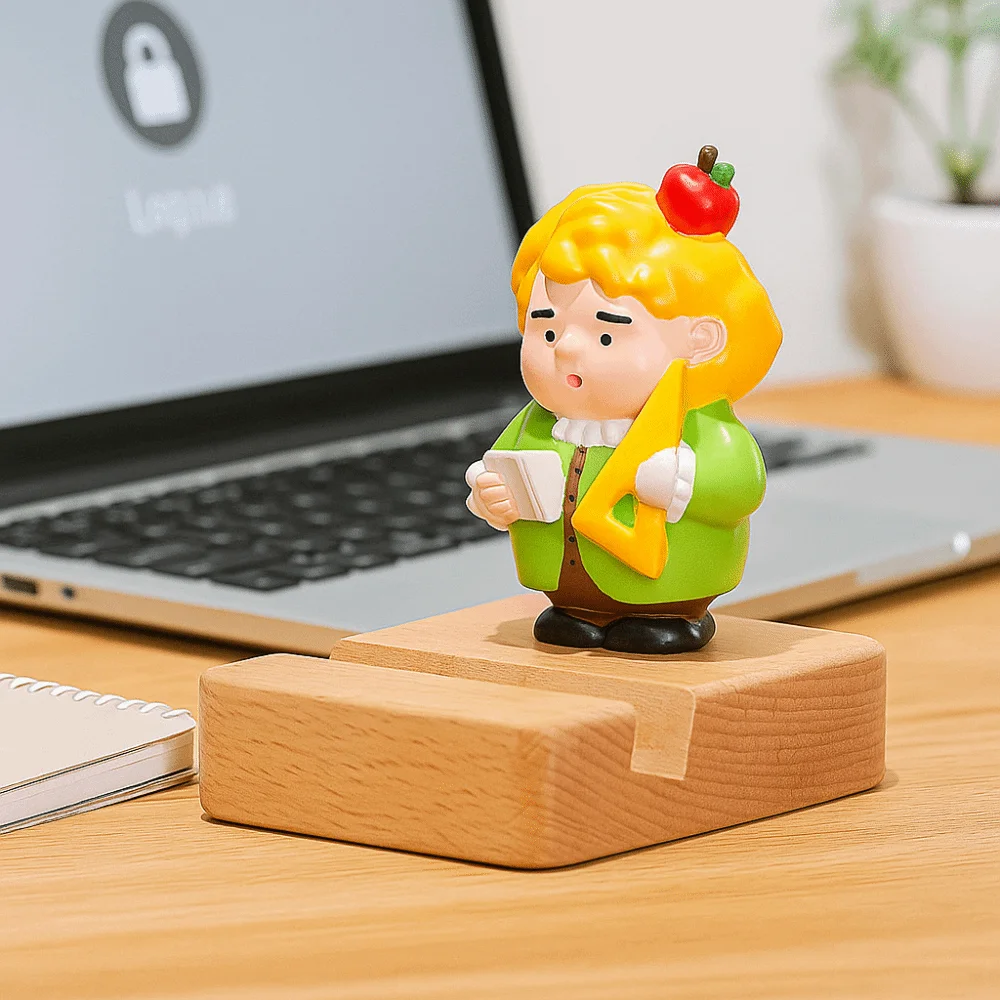 เรซิ่นตุ๊กตาตลกขาตั้งโทรศัพท์เสื้อผ้าโบราณ Anti-SLIP สไตล์จีนผู้ถือโทรศัพท์มือถือ DIY หัตถกรรมแบบพกพา