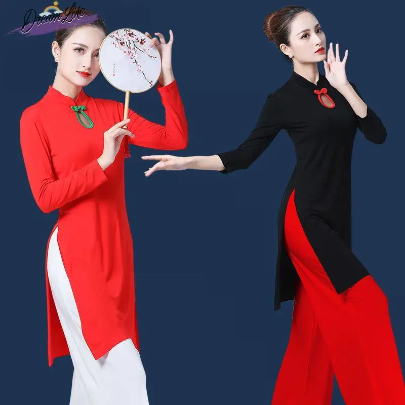 

Новая одежда для занятий классическим танцем, модальной йогой, ритмичными танцами, квадратными танцами, зимняя женская этническая одежда