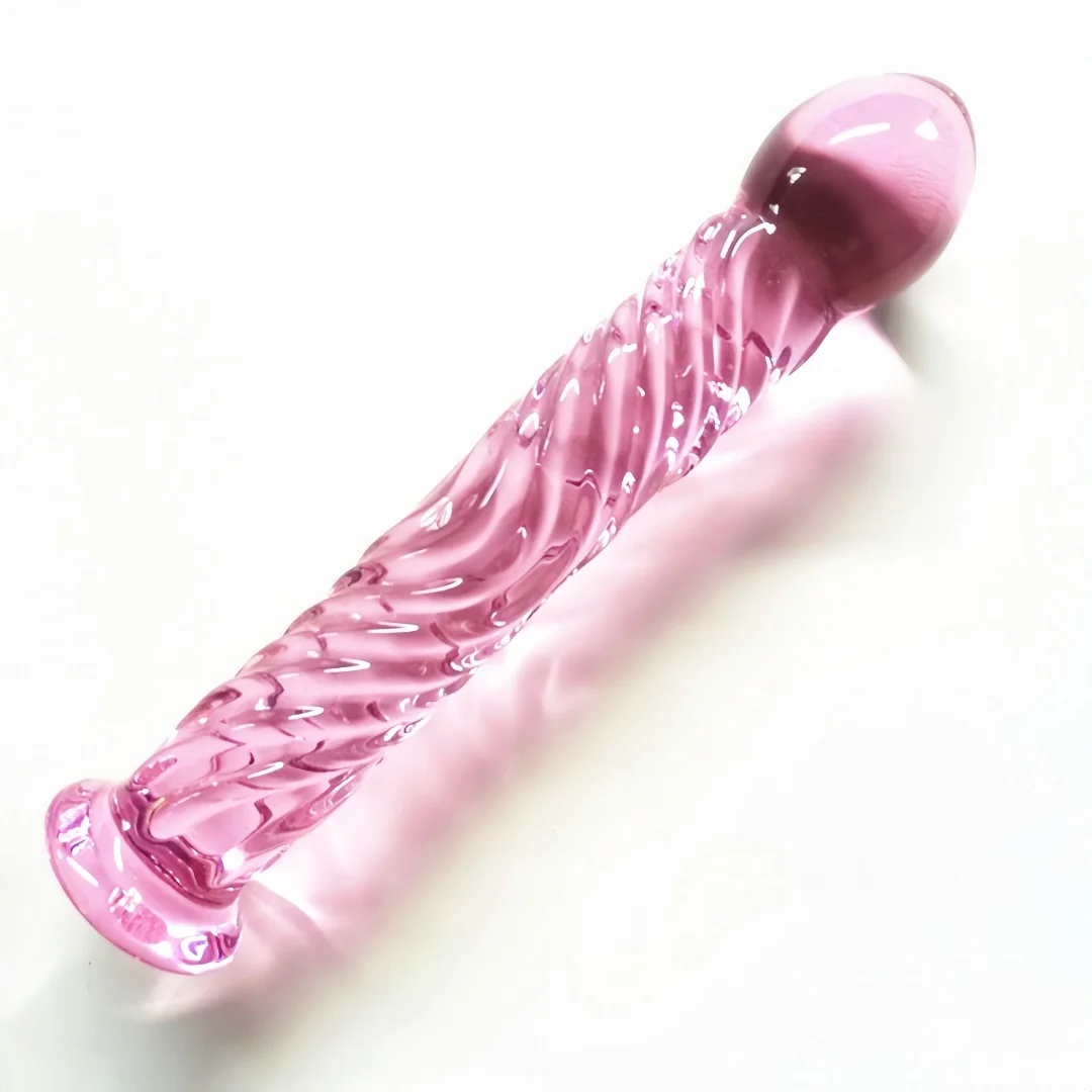 Cute Anal Dildos Glass Long Anal Plug Pink Glass Butt Plug Smooth But Plug Women Masturbation Dildos Sex Toys
