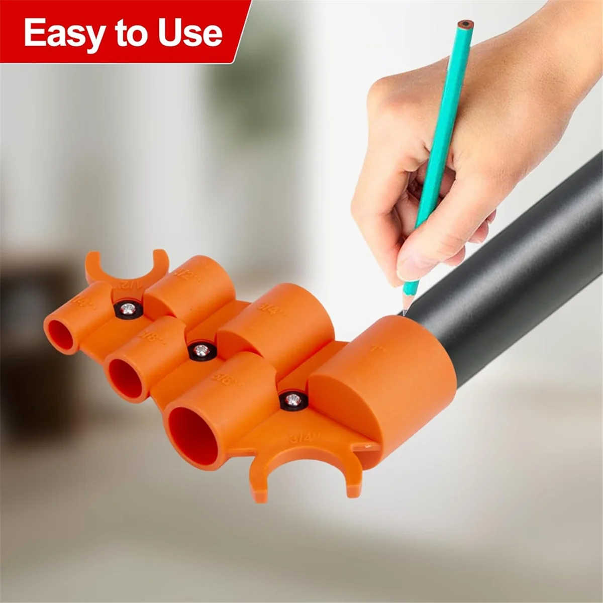 A83Z 1/4-1inch Depth Gauge with 2Pcs Pipe Deburring Tools Kit, 1/8 to 1-5/8inch Inner Outer Reamer Pipe Tubing Chamfer Tool