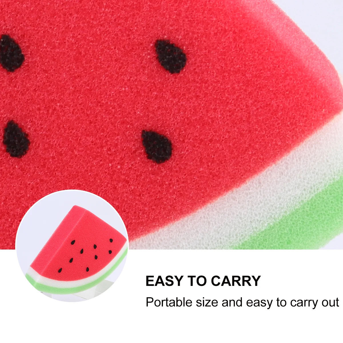 

4 Pcs Ball Sponge Kids Body Fruit Red Pu Shower Portable Size Bath Ball Carry Safe Skin Clean Foam