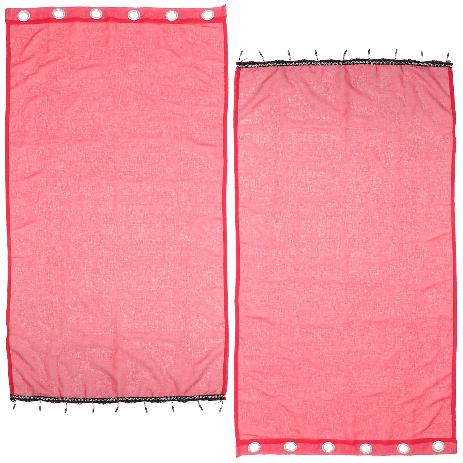 

2 Pcs Solid Color Curtains Chritstmas European and Polyester Kitchen