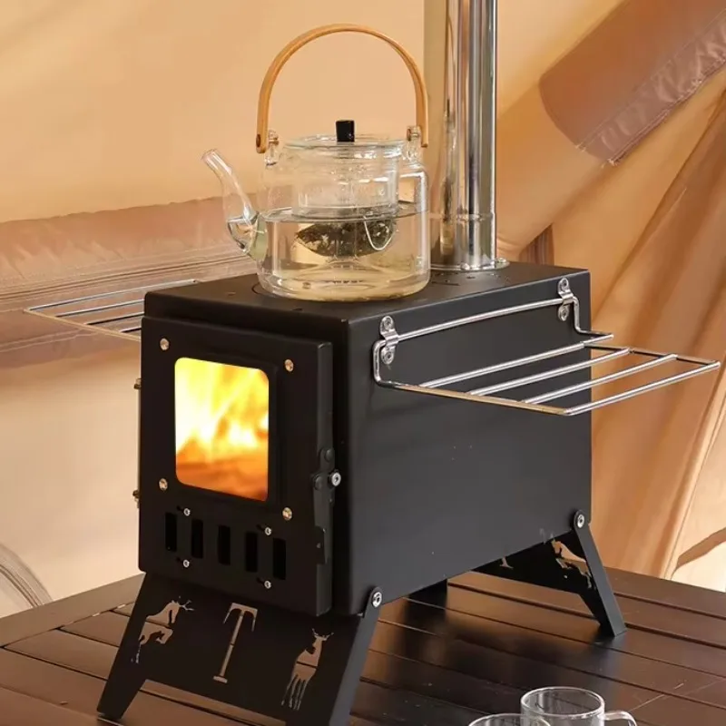 

【Popular】Portable Camping Stove with Windproof Design, Foldable Outdoor Heater for Tent Heating & Wilderness Cooking