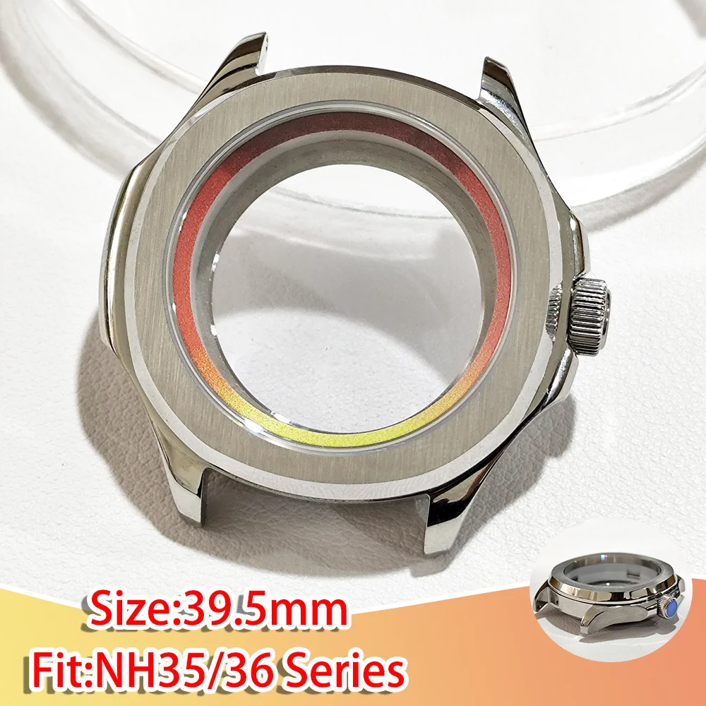 

NH 35 39.5mm Men's Watch Stainless Steel Case and Inner Ring For NH35/36 Series Movement Watches Accessories Sapphire Glass