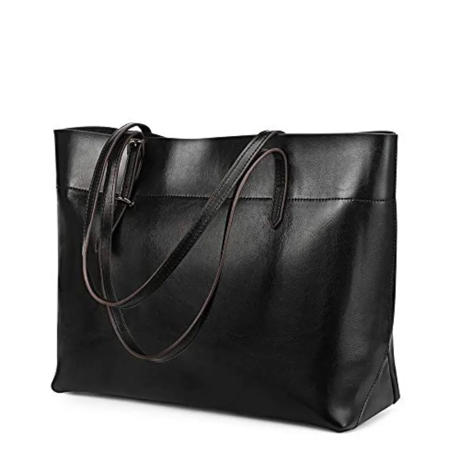

Kattee Vintage Genuine Leather Tote Shoulder Bag for Women Satchel Handbag with Top Handles