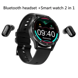 Original New Smart Watch TWS Bluetooth Headset 2 in 1 Men Sports Fitness Tracker IP67 Waterproof Women Heart Rate Health Monitor