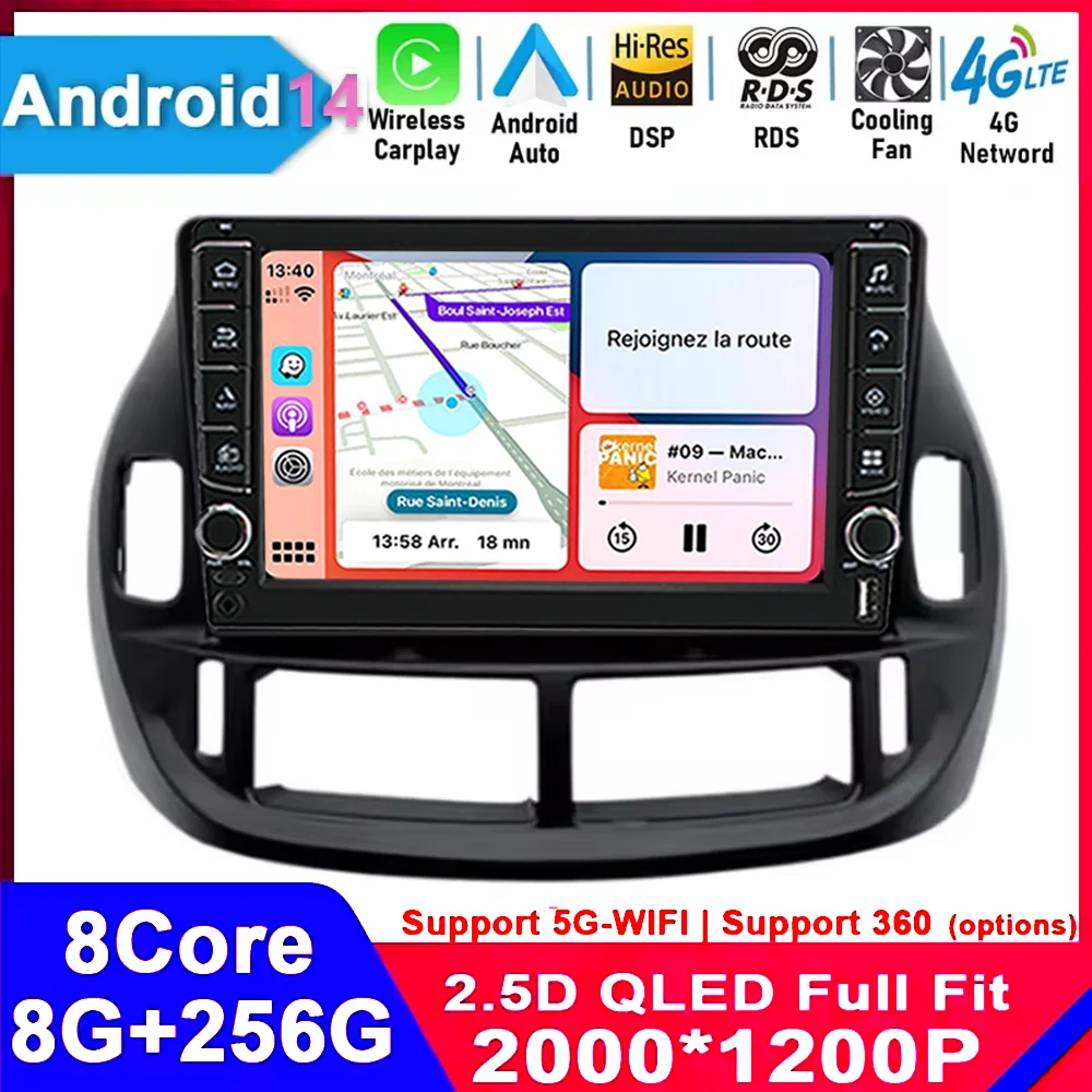 

Android 14 Car For Toyota Estima ACR30 2000 2001 2002 2003 2004 2005 QLED Stereo Radio Multimedia Player Head Unit GPS Carplay