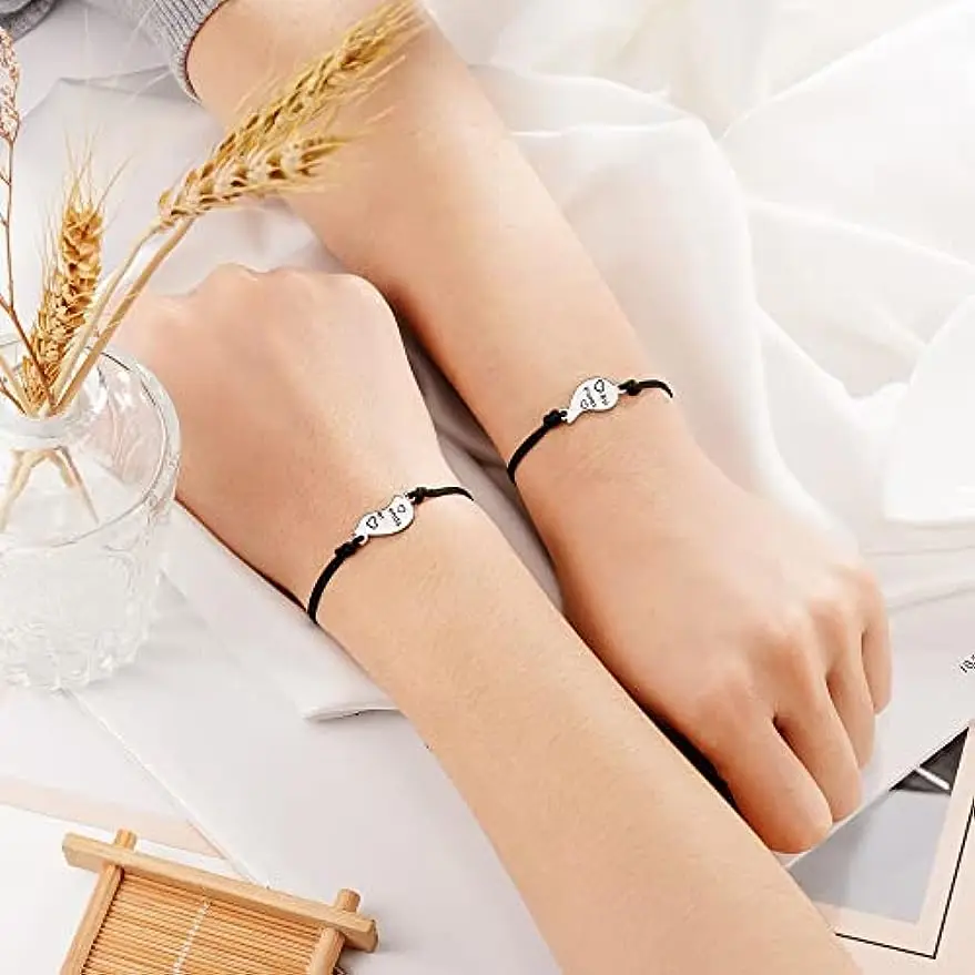 Best Friend Sister Friendship Bracelets for 2/3 Heart Matching Bracelets Gifts for Women Girls  Adjustable Handmade BFF Gifts