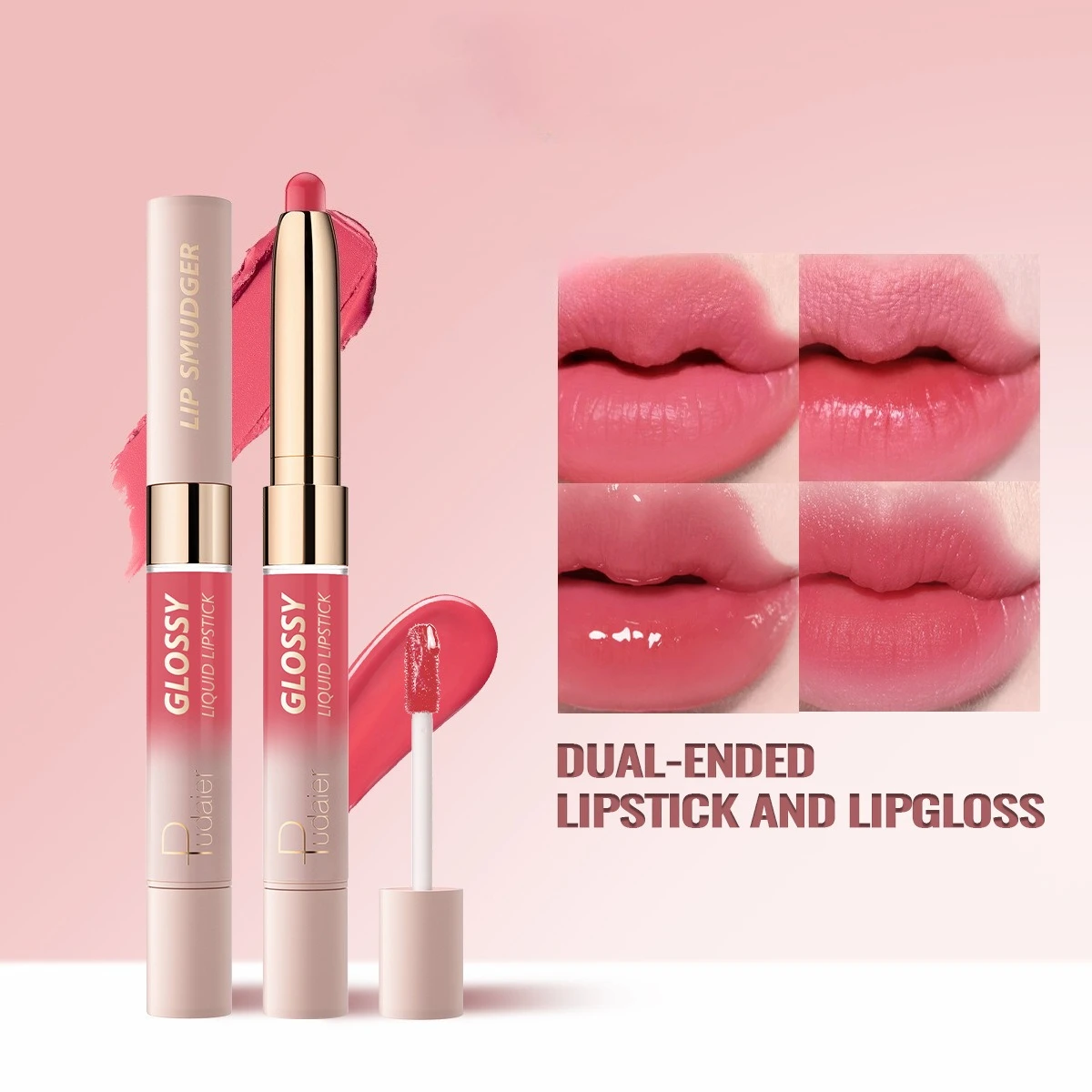 

Double head liquid lipstick lip gloss matte matte moisturizing lasting improvement complexion non-stick cup velvet lip gloss