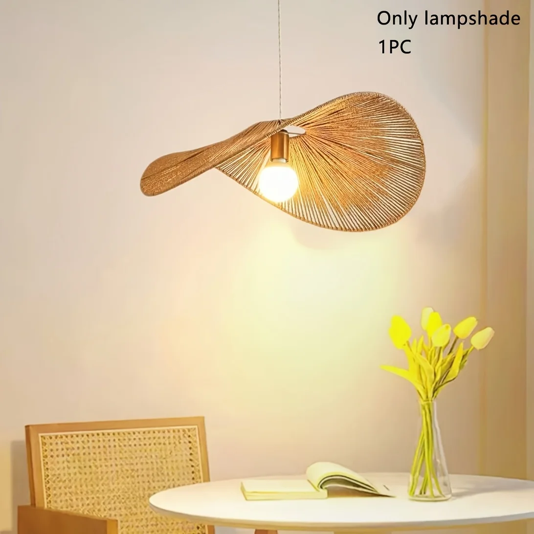 Irregular Shaped Lampshade, No Accessories Included, 1pc, Suitable for Ceiling Lights, Handwoven Shade, Small Size Lampshade, Ho