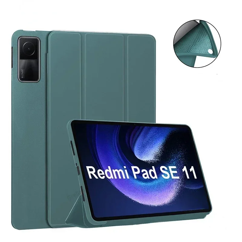 For Funda Xiaomi Mi Pad 6 Pro 5 11 Case Redmi pad SE 11 10.61  Case Auto Wake up and Sleep Silicone Cover Funda Support Charging