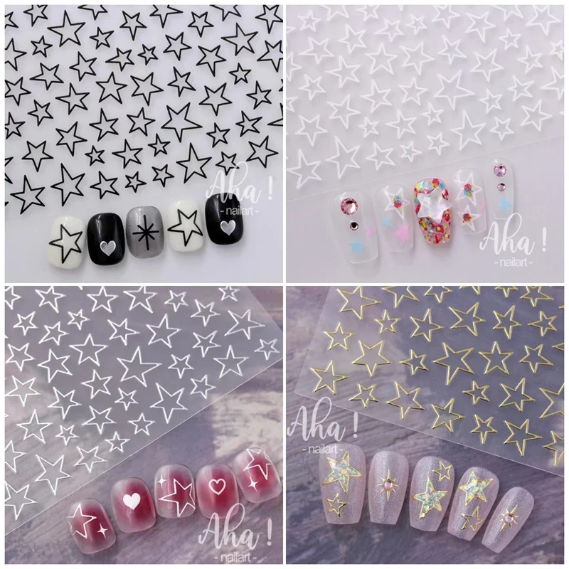 

1pcs 2023 Dream Star Series Nail Art Stickers Classic Meteor Pentagram Design Nail Decorations Decals DIY Professional Accessory