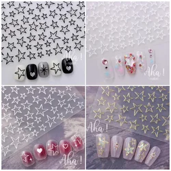 Pegatinas de Arte de uñas de la serie Dream Star, 1 piezas, 2023, diseño de pentagrama de meteorito clásico, decoraciones para uñas, calcomanías, accesorio profesional DIY