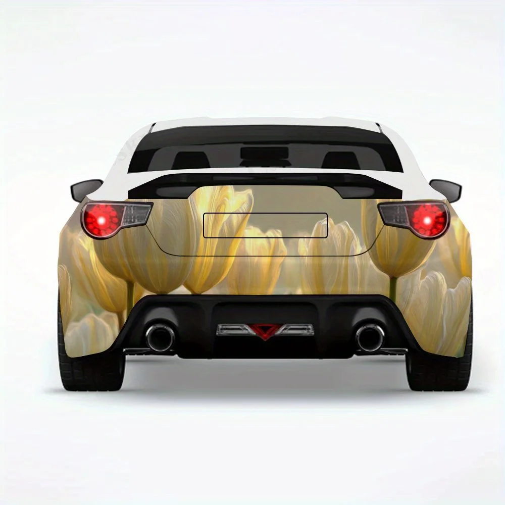 

Sunset Tulip-20250725-03 Car Sticker-Vinyl Decal for Car Rear, Waterproof Self-Adhesive Vinyl Stickers for Vehicle Tail & Bumper
