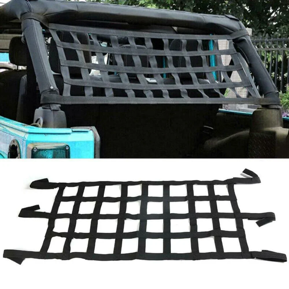 

Car Ceiling Cargo Net Storage Net For Car Large Ceiling Cargo Net Pocket Mesh For SUV Long Trip Camping Car Roof Organizer