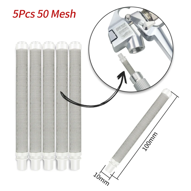 5/10/20pcs Spray Gun Filter 30/50/60/100/200 Mesh Spraying Machine Accessories Airless Filter Airless Paint Parts