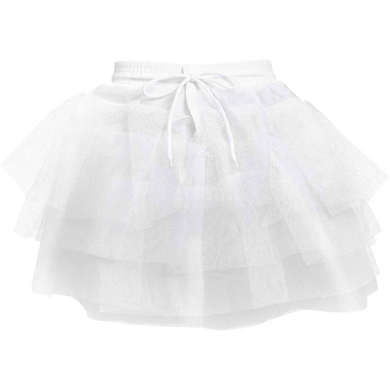 

Pannier Girls Tutu Tulle Skirt Dress Hoopless Petticoat Kids Underskirt Women Short Petticoat Elastic Waist Sturdy