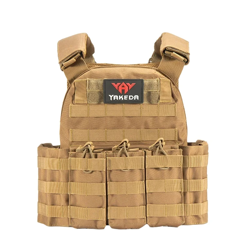 Chaleco Táctico de Seguridad para Entrenamiento, Protección Corporal, Sistema Molle, Panel Portaplacas, Chaleco Táctico con Bolsillos para Equipos