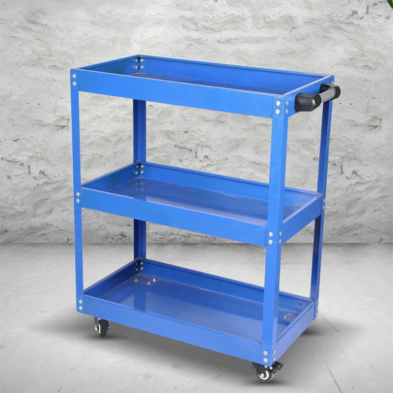 Organizer Toolbox Workshop Tool Cart With Wheels Holder Garage Workbench Racks Adjustable Shelf Free Hooks 2 Layer Or 3 Layer