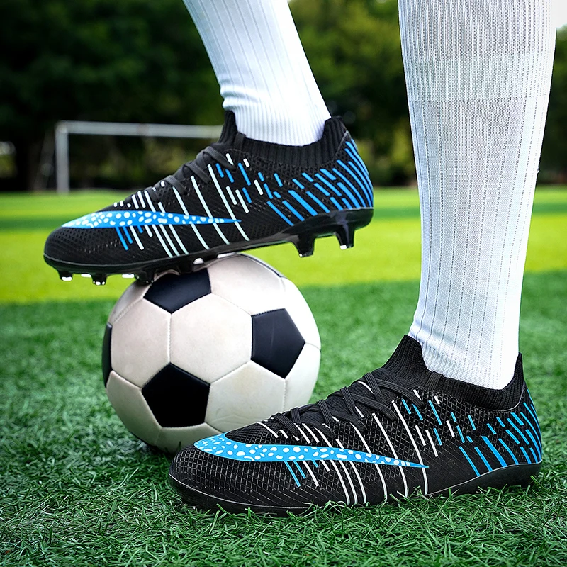 Chaussures de football professionnelles pour hommes, chaussures de football pour enfants, chaussures d'entraînement de football de gazon coordonnantes, baskets de sport en plein air