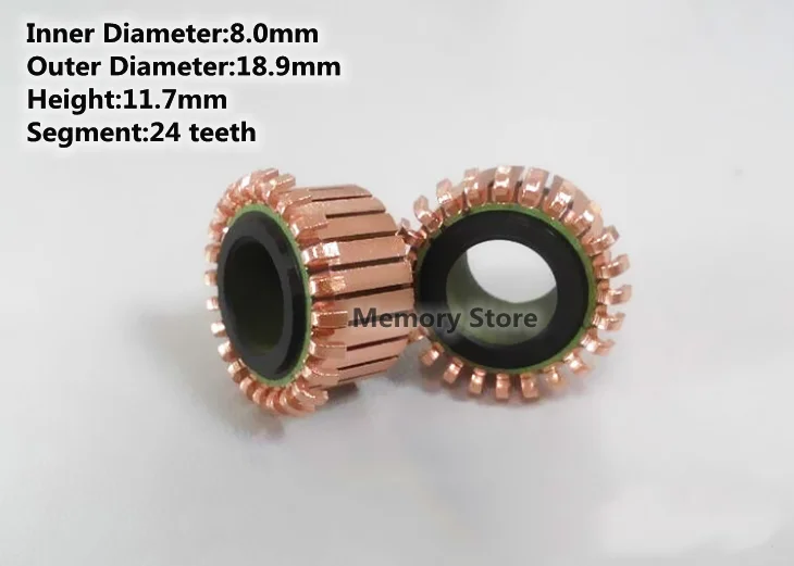 

18.9x8x11.7mm 24P Teeth Copper Hook Type Electrical Motor Commutator Car motor，CP2401