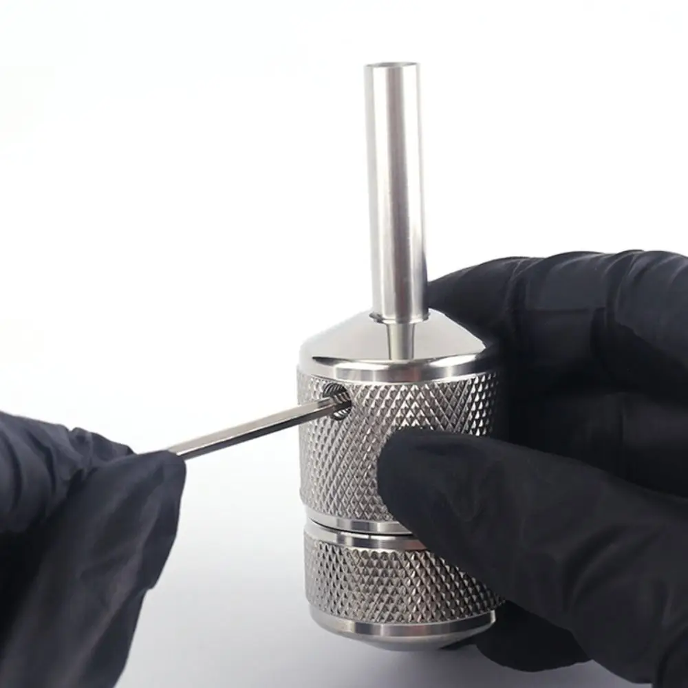 

22/25/30 мм ручка для тату-машины с накаткой, профессиональная ручка для татуировки из нержавеющей стали, эргономичная противоскользящая ручка