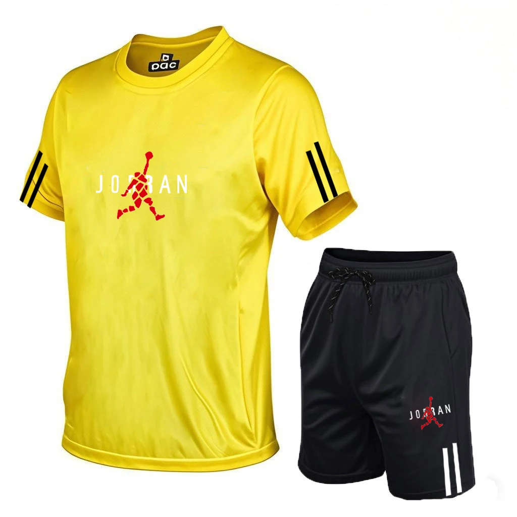 2025 Men's New High Quality Short Sleeve Shorts Set, Printed Sports Set, Men's Casual Fashion Short Sleeve Shorts