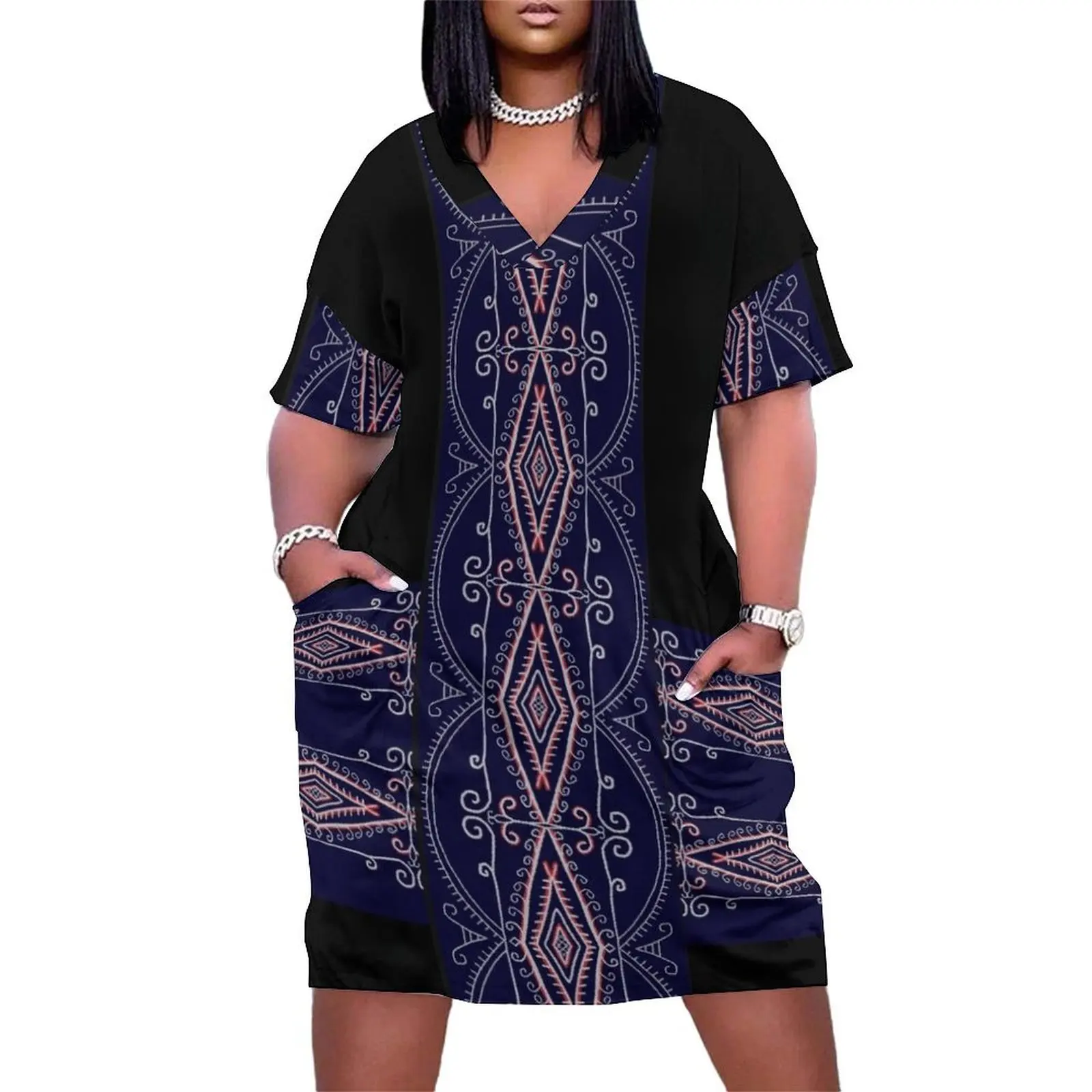 

Anishinaabe Line Drawing 399 Loose Pocket Dress dresses for official occasions women's luxury party dress summer dress