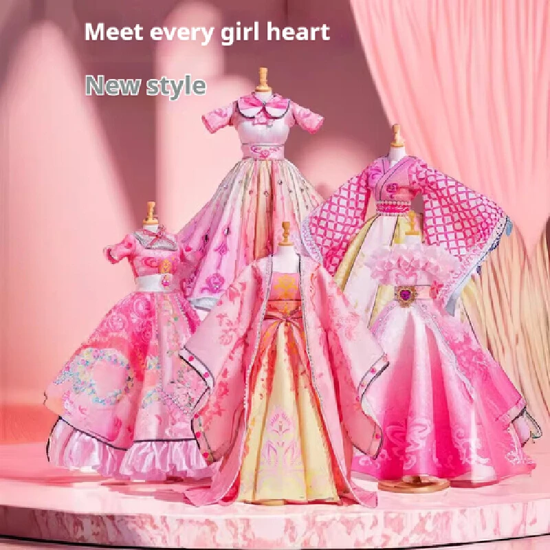 Yeloli Doll Set Handmade Diy 29cm Clothing Design Toys Bjd Doll Girls Play House Girls Cutting Making Material Package Gift Box