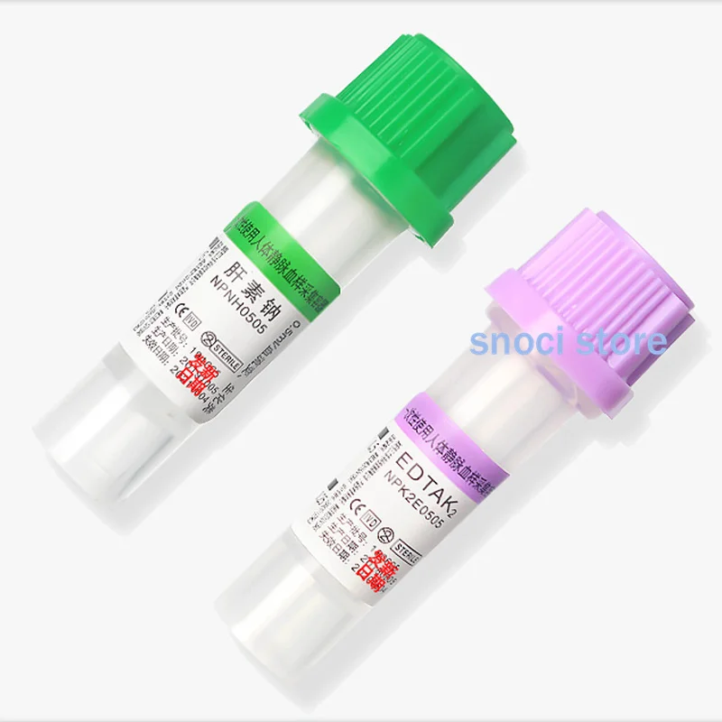 Steriles Mikro-Blutentnahmeröhrchen mit EDTA-K2, Einweg-Antikoagulationsröhrchen für Laborversuche, 0,5 ml, 1 ml, 100 Stück/Packung. – Detail 7