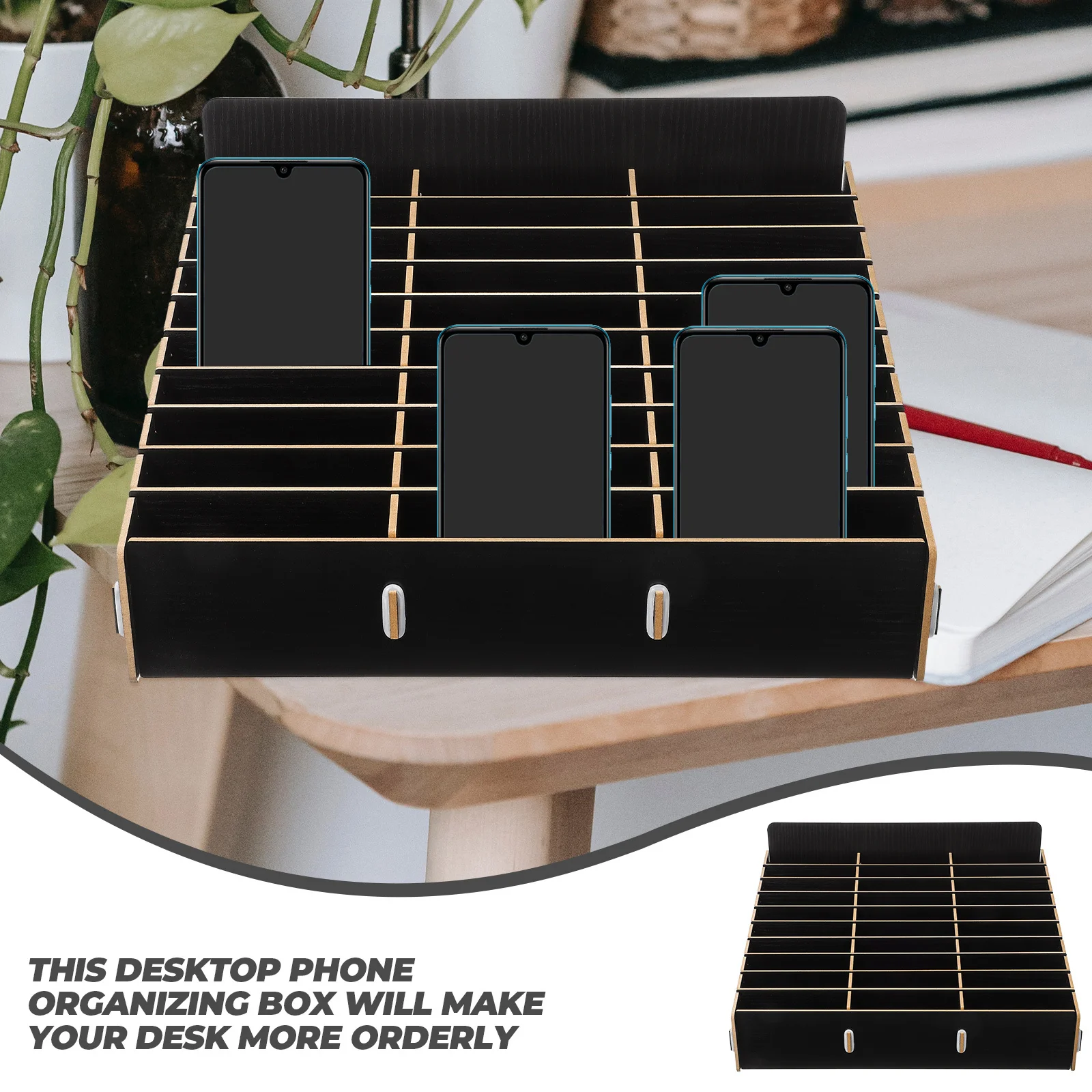 

Phone Storage Box Multi-Grid Home Supply Desktop Organizer For Office Home School Stationery Holder Case