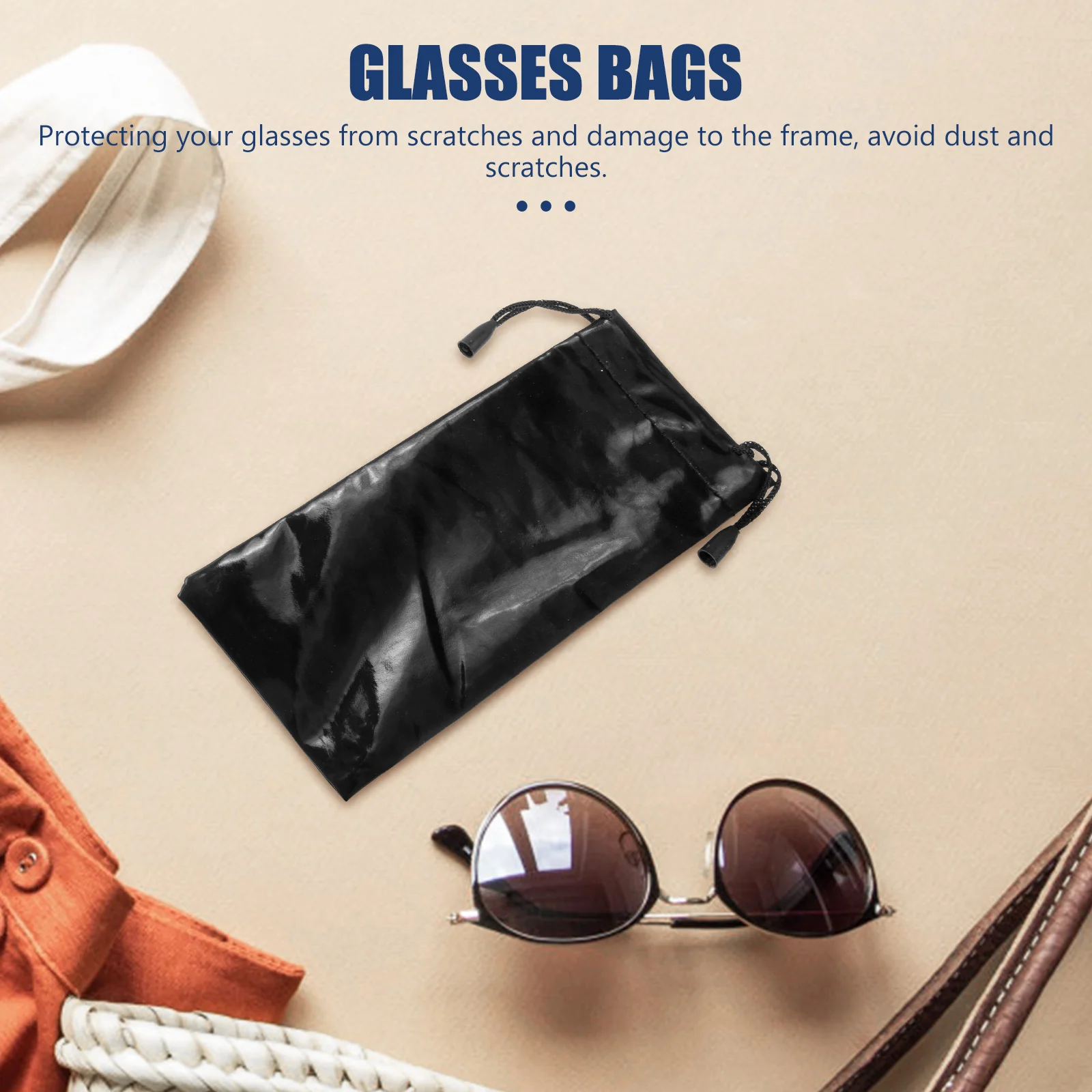 10 Pcs Sunglasses Bag Soft Case Accessories Lenses for Men Eyeglass Women Pouch Slim Storage Simple