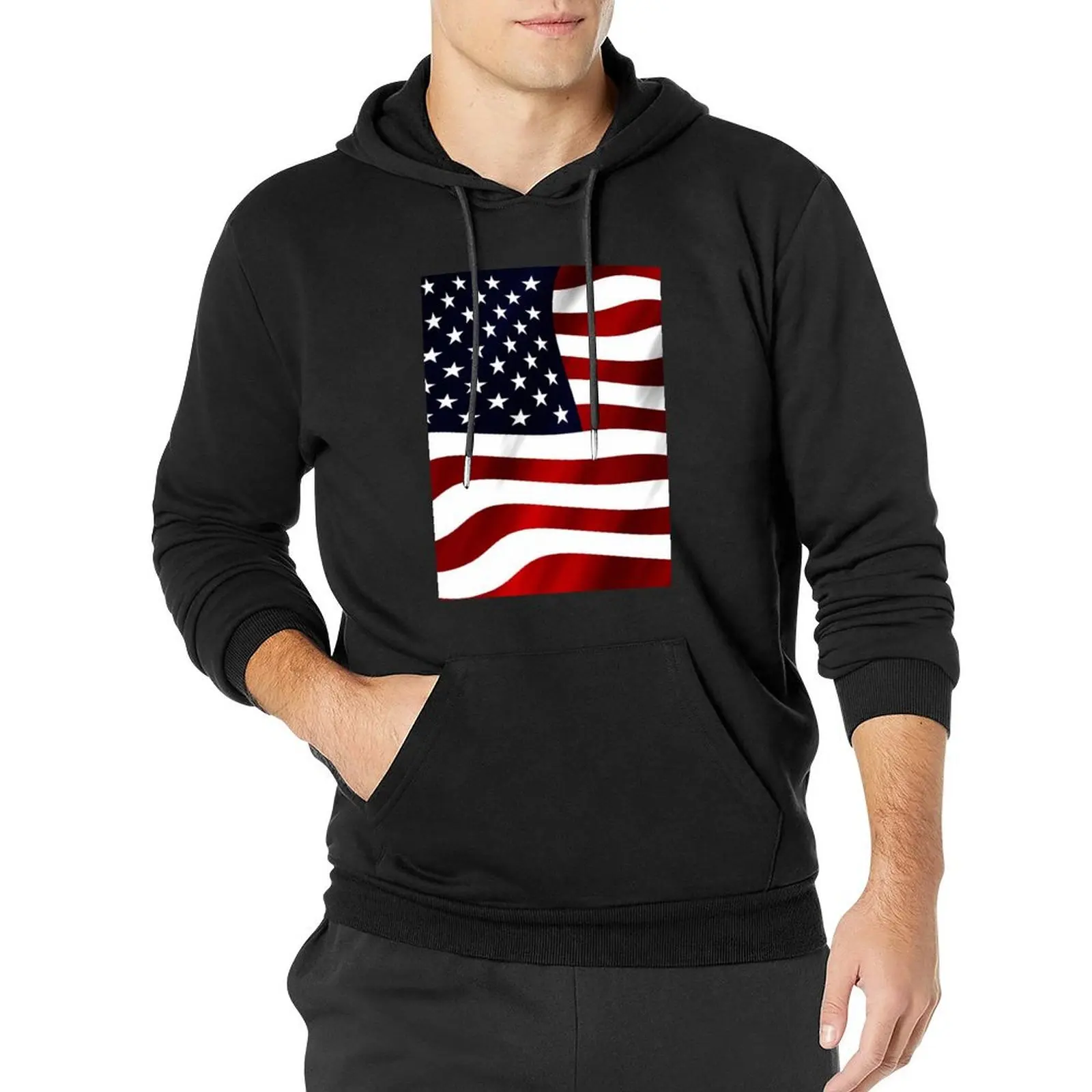 

American Flag USA Pullover Hoodie men clothing autumn jacket men graphic hoodie