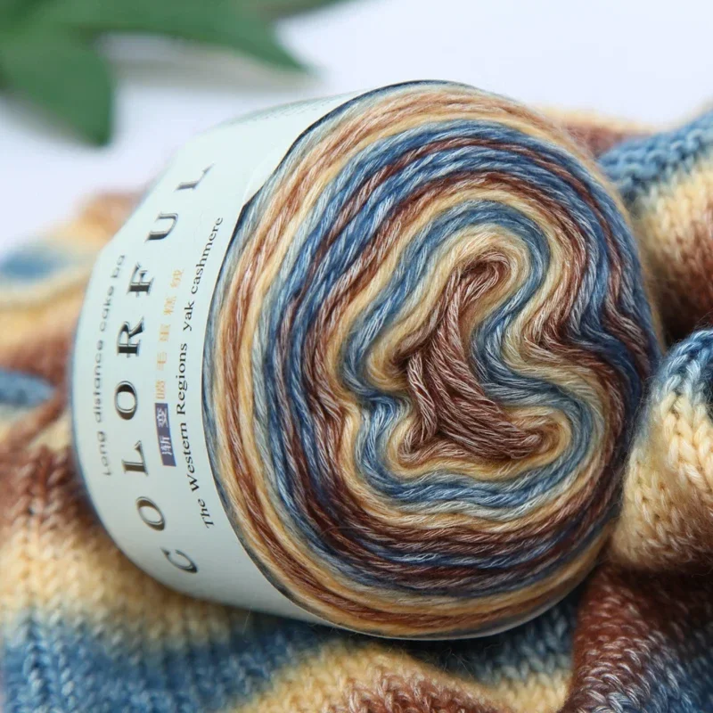 1szt 100g Angora Gold Ombre Cake Yarn Tricot De Lana Y Mezclas Okazje Wolle Przędza dziewiarska Kolorowa przędza