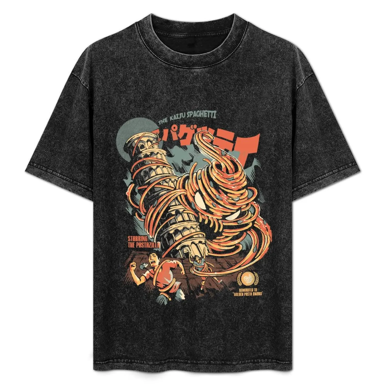 

The Kaiju Spaghetti - Black Version T-Shirt Work Utility Short Sleeve Shirt
