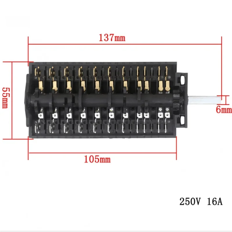 1pcs FD109-1 Position switch 250V 16A for Oven Steamer Electric stove Toggle Rotary Function switch