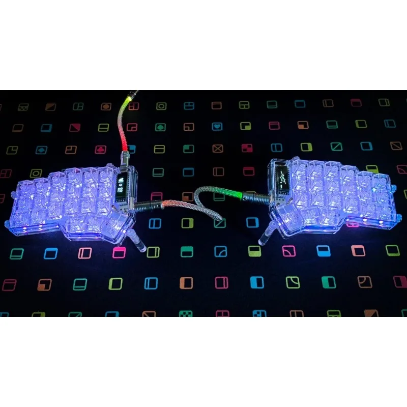 Corne Crkbd Kit custodia per tastiera divisa Piastra inferiore in acrilico personalizzata Custodia per tastiera divisa Corne V3 Cherry Tastiera meccanica clacson